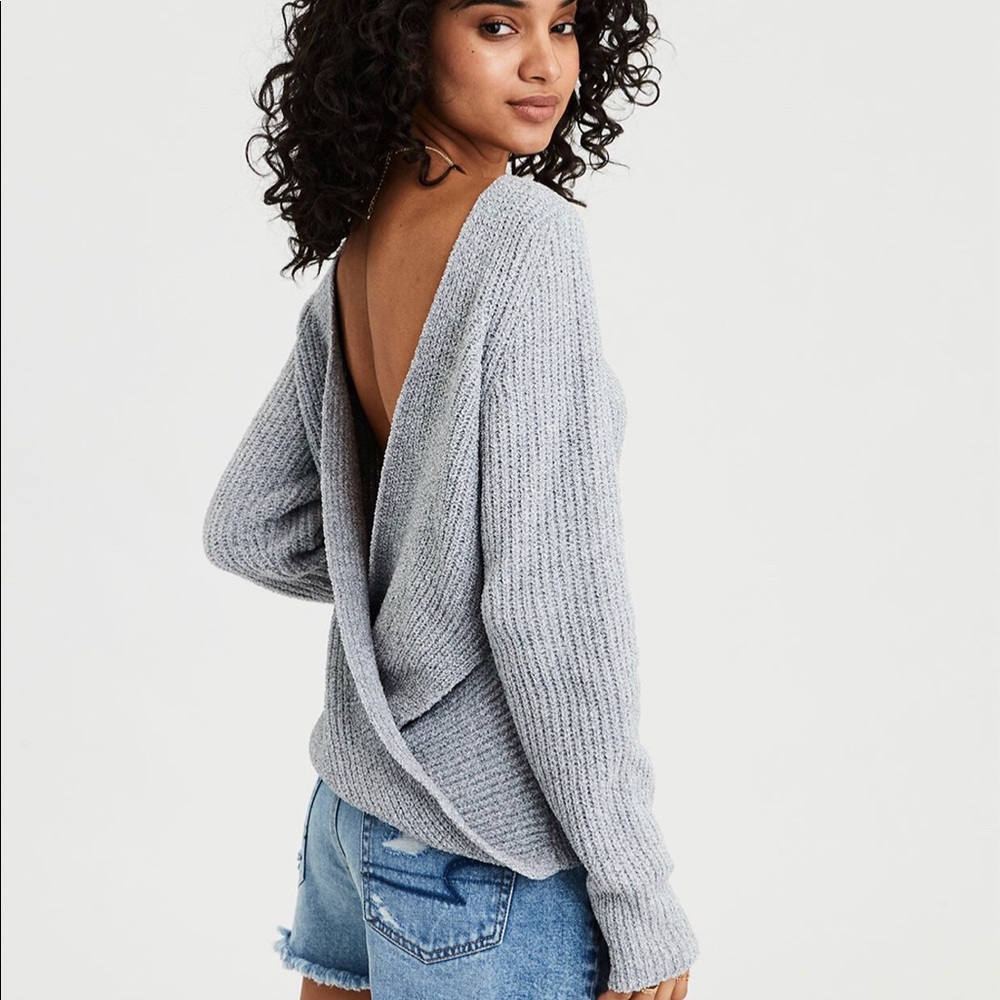 AEO Cross Back Pullover Sweater
